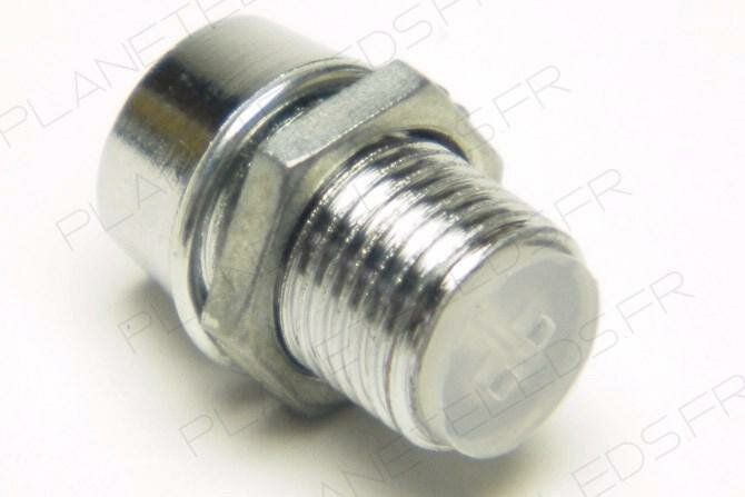Support Laiton Chromé Concave pour led 5 mm