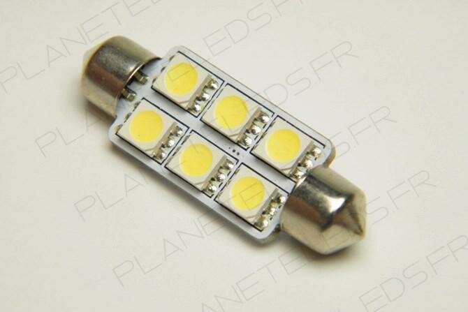 Ampoule Led Navette C5W 6 Leds 41 mm