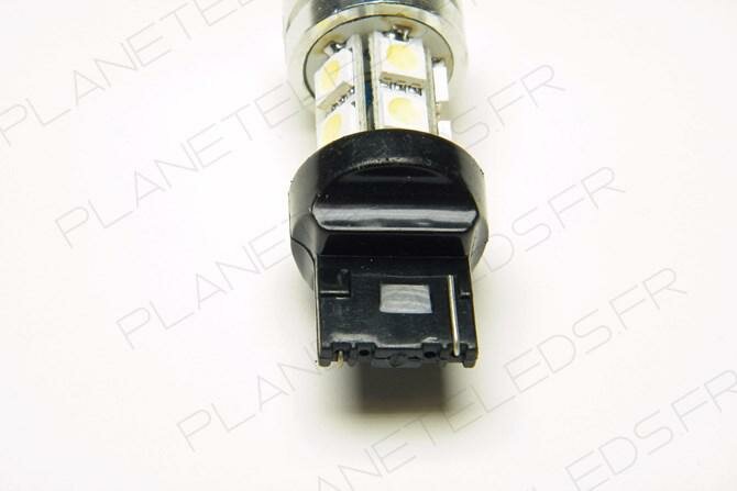 Ampoule Led T20 - W21W - 10 Leds SMD + 1 Led H.P. 1W Verte