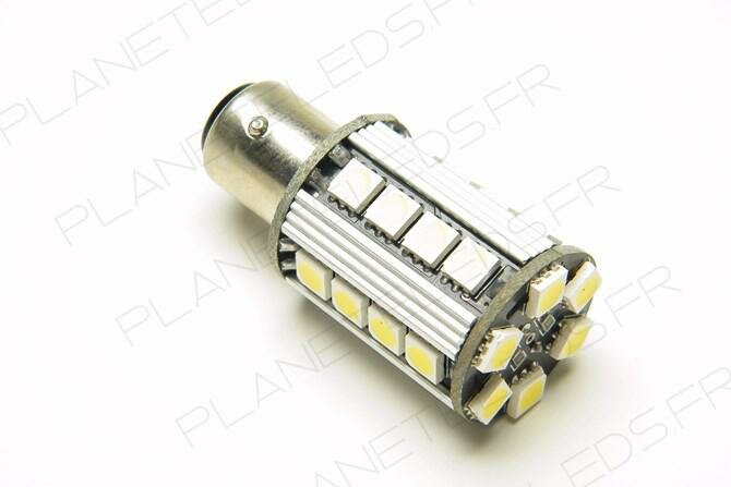 Ampoule Led BAY15D - P21/5W - 33 Leds Blanches Epistar CANBUS