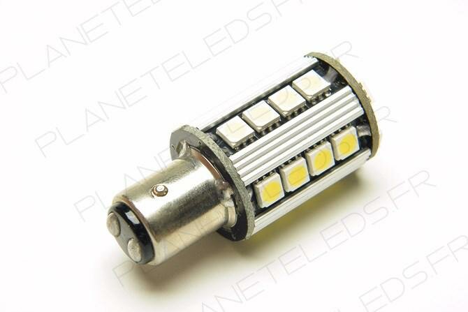 Ampoule Led BAY15D - P21/5W - 33 Leds Blanches Epistar CANBUS