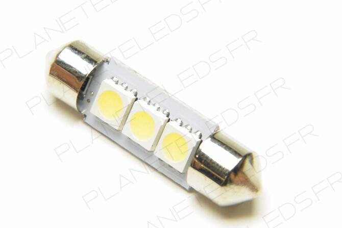 Ampoule Navette C5W 3 Leds SMD5050 36 mm FIRST