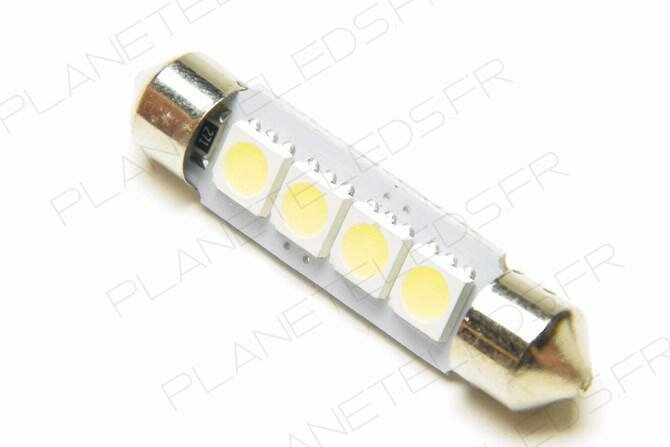 Ampoule Navette C5W 4 Leds SMD5050 41 mm FIRST