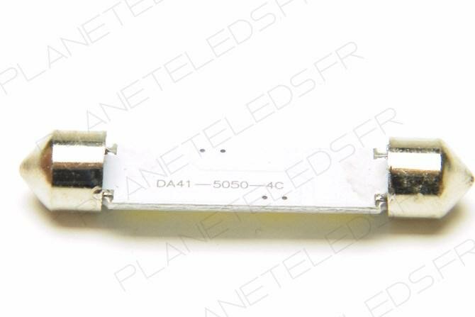 Ampoule Navette C5W 4 Leds SMD5050 41 mm FIRST