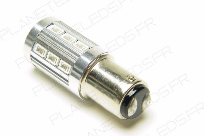 Ampoule Led BAY15D - P21/5W - 33 Leds Blanches Epistar CANBUS