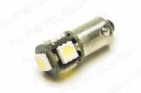 Ampoule Led BA9S -T4W - Anti-Erreur ODB 5 Leds Blanches