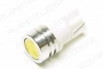 Ampoule Led T10 - W5W - 1 Led High Power 1W Blanche