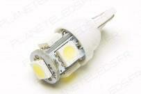 Ampoule T10 5 Leds SMD5050 Blanches FIRST