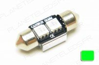 Ampoule Navette 32mm Verte Anti-Erreur OBD 2 Leds