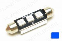 Ampoule Navette 41mm Bleu Anti-Erreur OBD 3 Leds
