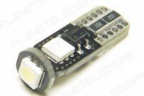Ampoule Led T10 - W5W - Anti-Erreur ODB 5 Leds Blanches