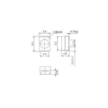 Blue High Power LED SMD3528