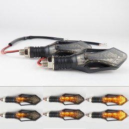 LED Flashing motorcycle lights 12 LEDS V1