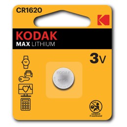 Pile bouton CR1620 Kodak Max Lithium - Lot de 2