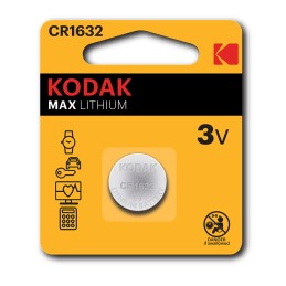 Pile bouton CR1632 Kodak Max Lithium - Lot de 2