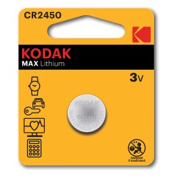 Pile bouton CR2450 Kodak Max Lithium - Lot de 2