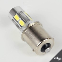 Eclairage LED pour voiture et moto : Ampoule Led BA15S - 1156 1 Led 3W High Power Blanche