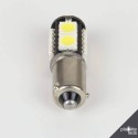 Eclairage LED pour voiture et moto : Ampoule Led BAX9S/H6W Anti-Erreur OBD 9 Leds Blanches
