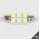 Eclairage LED pour voiture et moto : Ampoule Led Navette C5W 6 Leds 41 mm