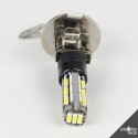 Eclairage LED pour voiture et moto : Ampoule LED H3 Blanche SOFT CANBUS 27 LEDs 4014