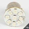 Eclairage LED pour voiture et moto : Ampoule Led BA15S - 1156/1157 - 9 Leds Jaunes