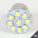 Eclairage LED pour voiture et moto : Ampoule Led BA15S - 1156/1157 - 9 Leds Blanches