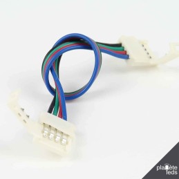 Accessoires pour bande LED : Connecteur à Câble Femelle-Femelle RGB (Pour bande classique)