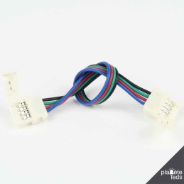 Accessoires pour bande LED : Connecteur à Câble Femelle-Femelle RGB (Pour bande classique)