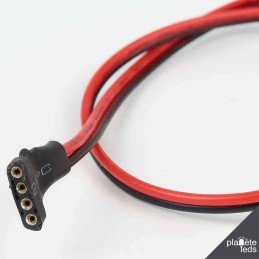 Accessoires pour bande LED : Connecteur Femelle à Câble Mono-Couleur (Pour bande étanche)