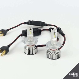 Ampoule à led pour voiture et moto : Kit LED H4 Haute Puissance 5000Lm 6000K Ventilé