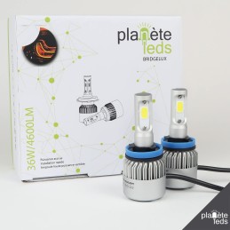 Ampoule à LED pour voiture et moto : Kit Ampoules LED H8/H11 4600Lm Ventilé