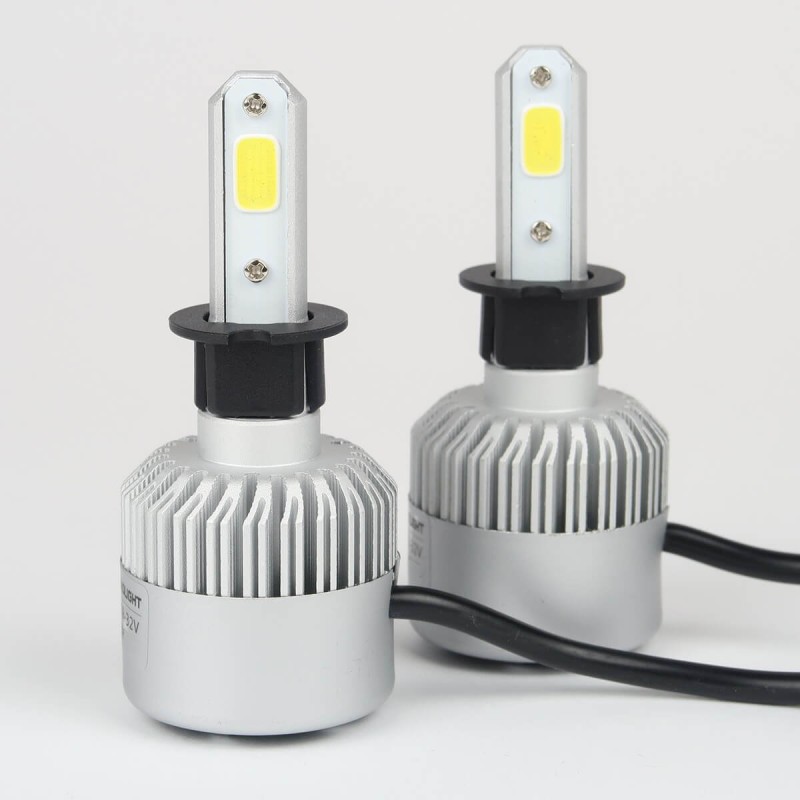 Ampoule à led pour voiture et moto : Kit Ampoules LED H3 Haute puissance Ventilé 