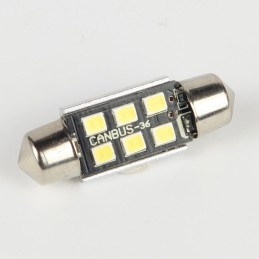 Eclairage LED pour voiture et moto : Ampoule LED Navette C5W 36mm Canbus 6 leds 10-30V