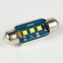 Eclairage LED pour voiture et moto : Ampoule navette 3 LEDs CREE 36mm