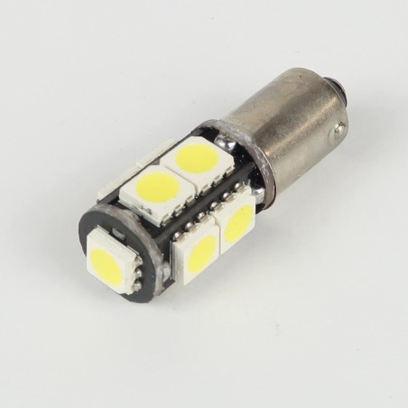 Ampoule Led BAX9S/H6W Anti-Erreur OBD 9 Leds Blanches