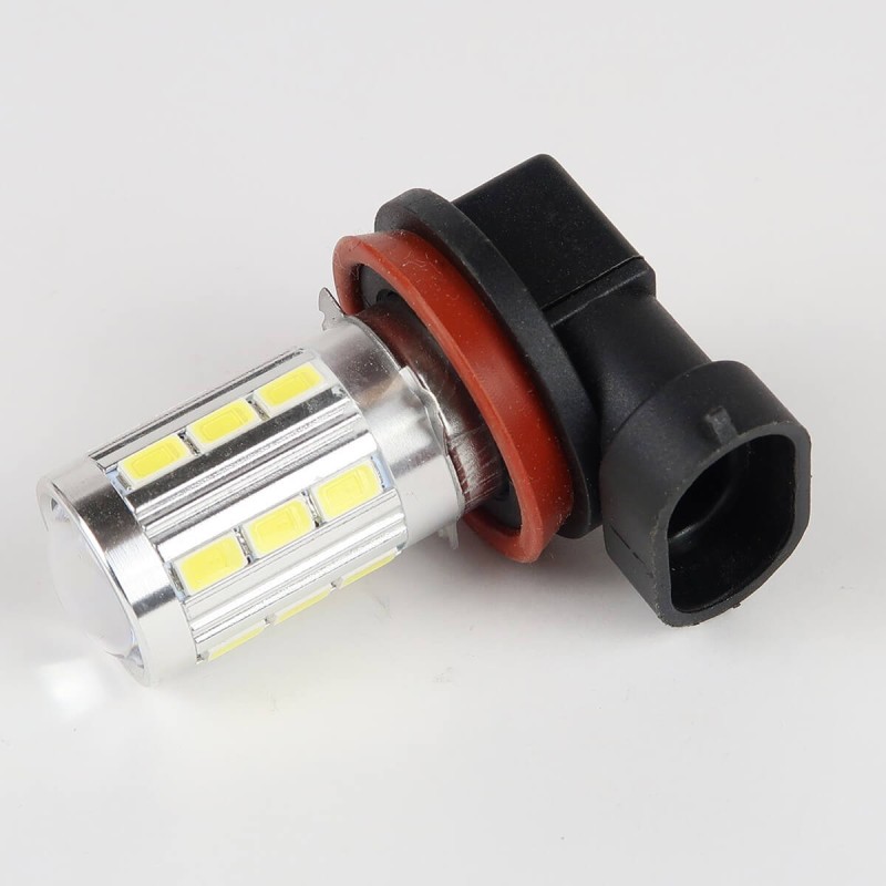 Eclairage LED pour voiture et moto : Ampoule H11 Blanche CANBUS 21 LEDs 5730 Eclairage LED pour voiture et moto : Ampoule H11 Blanche CANBUS 21 LEDs 5730