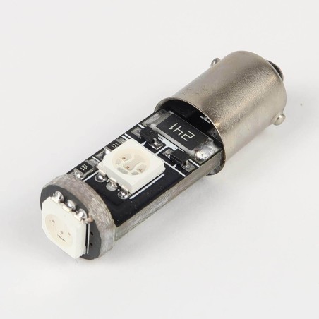 Eclairage LED pour voiture et moto : Ampoule Ba9s Rouge Anti-Erreur OBD 3 Leds
