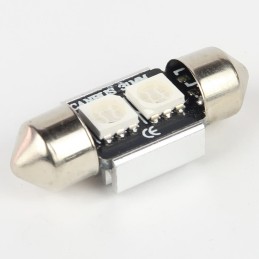 LED Festoon Bulb 32mm Canbus 2 Leds - Green