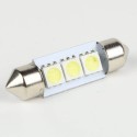 Eclairage LED pour voiture et moto : Ampoule Navette C5W 3 Leds SMD5050 36 mm FIRST