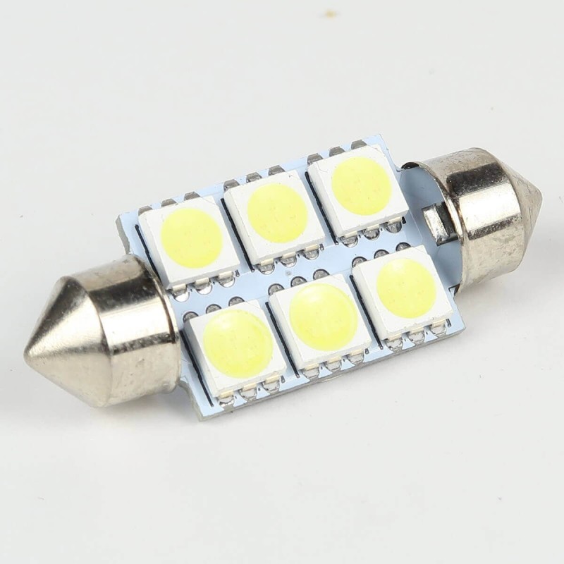 Pack 4 Ampoules LED blanc W5W (T10) + led C5W 39mm