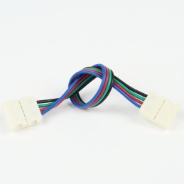 Accessoires pour bande LED : Connecteur à Câble Femelle-Femelle RGB (Pour bande classique)