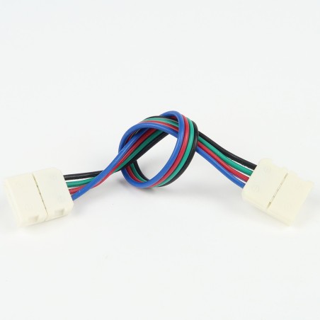 Accessoires pour bande LED : Connecteur à Câble Femelle-Femelle RGB (Pour bande classique)