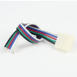 Accessoires pour bande LED : Connecteur à Câble RGB+W 12mm (Pour bande flexible)