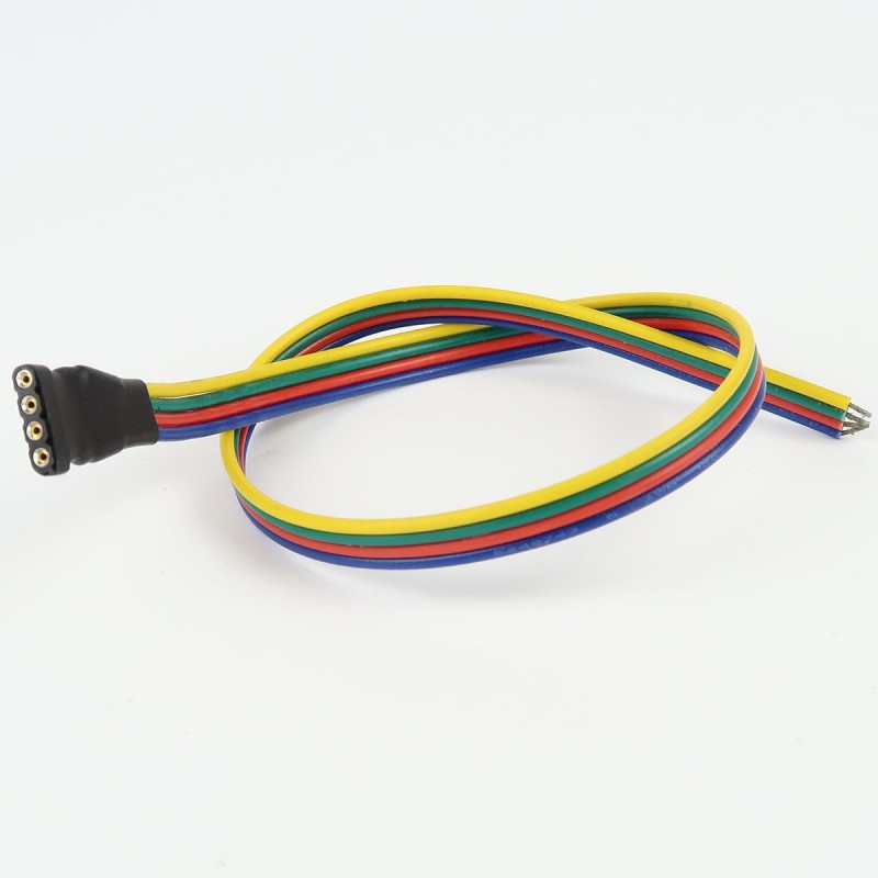 Accessoires pour bande LED : Connecteur Femelle à Câble RGB (Pour bande étanche)