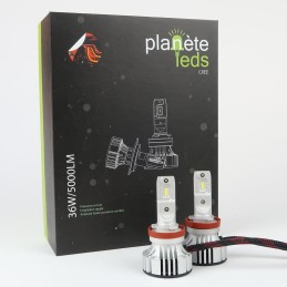 Ampoule à LED pour voiture et moto : Kit Ampoule LED H8/H11 5000Lm Ventilée