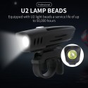 Phare LED avant longue portée pour vélo en aluminium