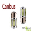 Eclairage LED pour voiture et moto : Ampoule Led BAY15D - P21/5W - 26 Leds Blanches Epistar CANBUS