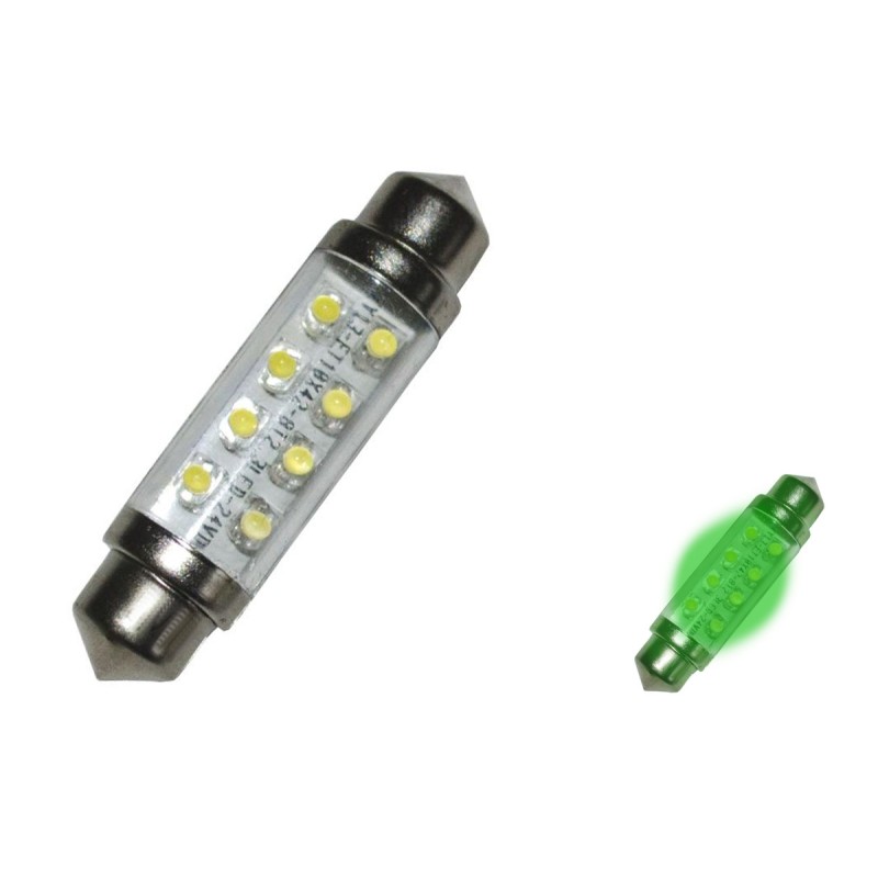 Ampoule Navette LED - 42mm - Vert