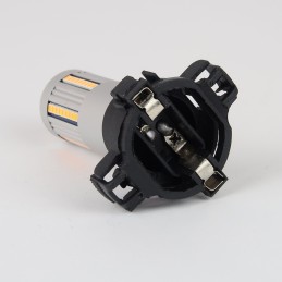 Eclairage LED pour voiture et moto : Ampoule LED Orange CANBUS PY24W 66 Leds SMD2016 1300Lm